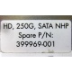 HP HD 250G SATA NLP Spare P/N 399699-001 (Кызыл)
