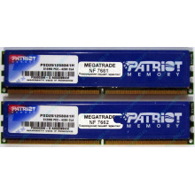 Память 1Gb (2x512Mb) DDR2 Patriot PSD251253381H pc4200 533MHz (Кызыл)