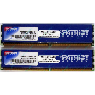 Память 1Gb (2x512Mb) DDR2 Patriot PSD251253381H pc4200 533MHz (Кызыл)